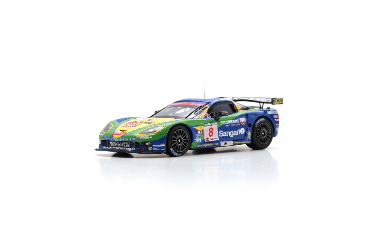 Spark 100SPA22 1/43 Chevrolet Corvette C6.R No.8 Sangari Team Brazil 24H Spa 2009 E. Bernoldi - X. Maassen - R. Streit