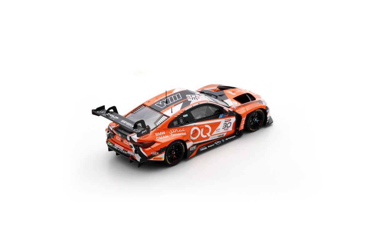 Spark SB820 1/43 BMW M4 GT3 No.30 OQ by Oman Racing 24H Spa 2024 J. Klingmann – A. Al Harthy – S. de Haan – C. Williams
