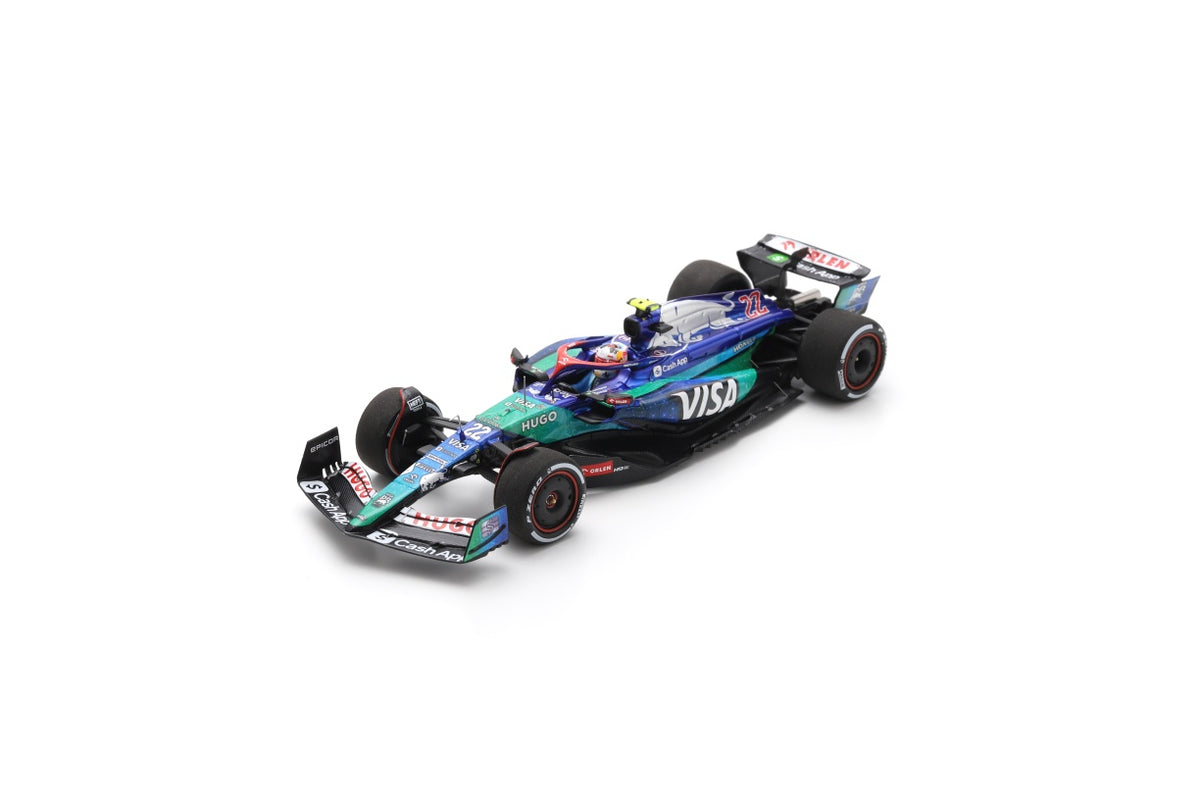 Spark S9548 1/43 Visa Cash App RB F1 Team VCARB 01 No.22 Visa Cash App RB F1 Team 9th Las Vegas GP 2024 Yuki Tsunoda