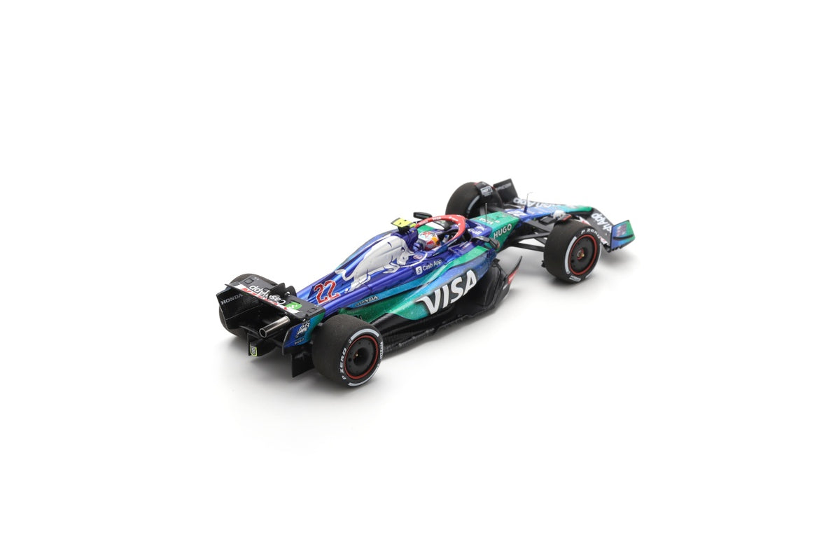 Spark S9548 1/43 Visa Cash App RB F1 Team VCARB 01 No.22 Visa Cash App RB F1 Team 9th Las Vegas GP 2024 Yuki Tsunoda