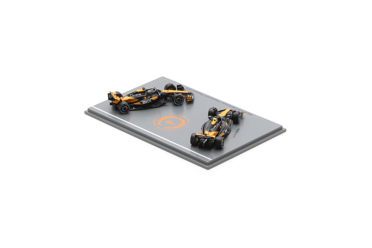Spark Y418 1/64 McLaren MCL38 No.4 & No.81 Constructor Champion F1 2024 Lando Norris & Oscar Piastri