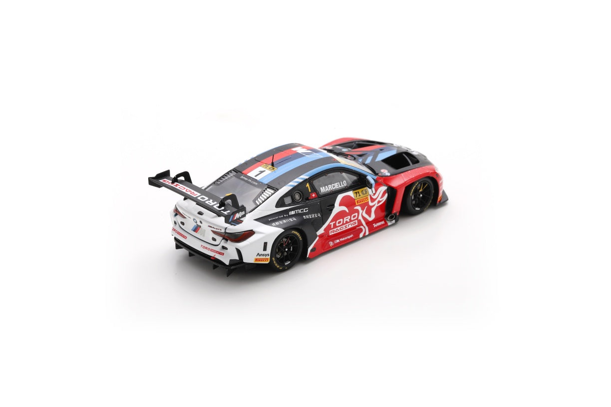 Spark SA292 1/43 BMW M4 GT3 No.1 TORO Racing powered by MCG FIA GT World Cup Macau 2024 Raffaele Marciello