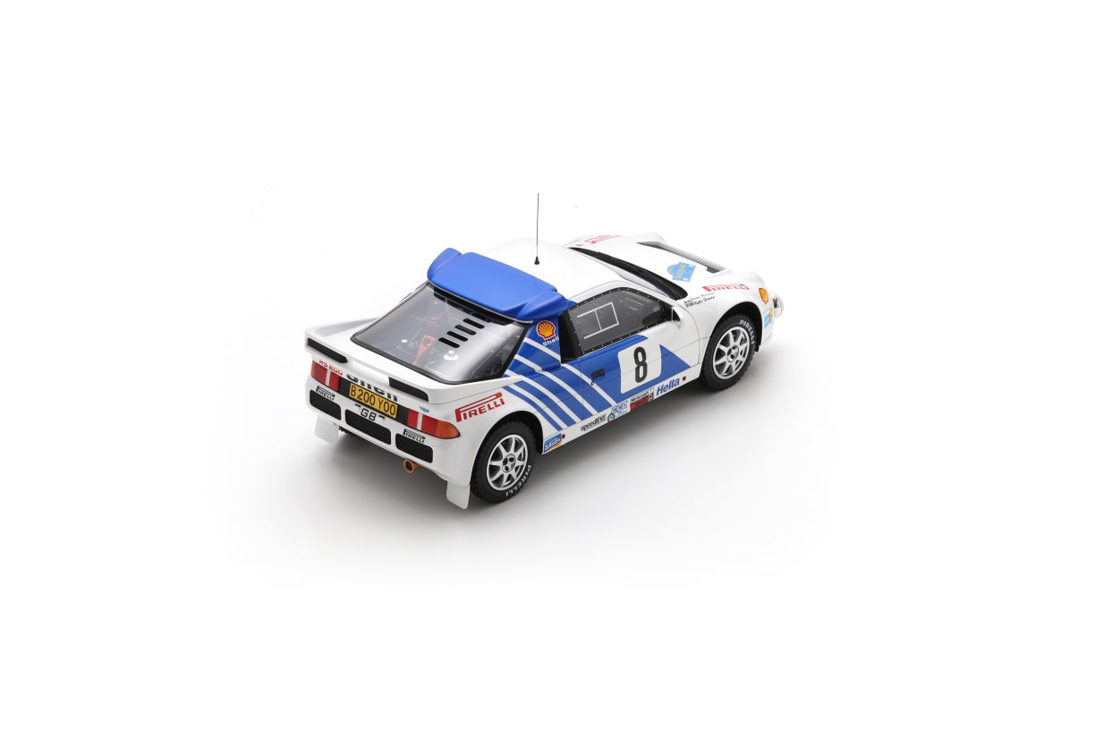 【2025年10月発売予定】 Spark 18S779 1/18 Ford RS200 No.8 3rd Swedish Rally 1986 K. Grundel – B. Melander