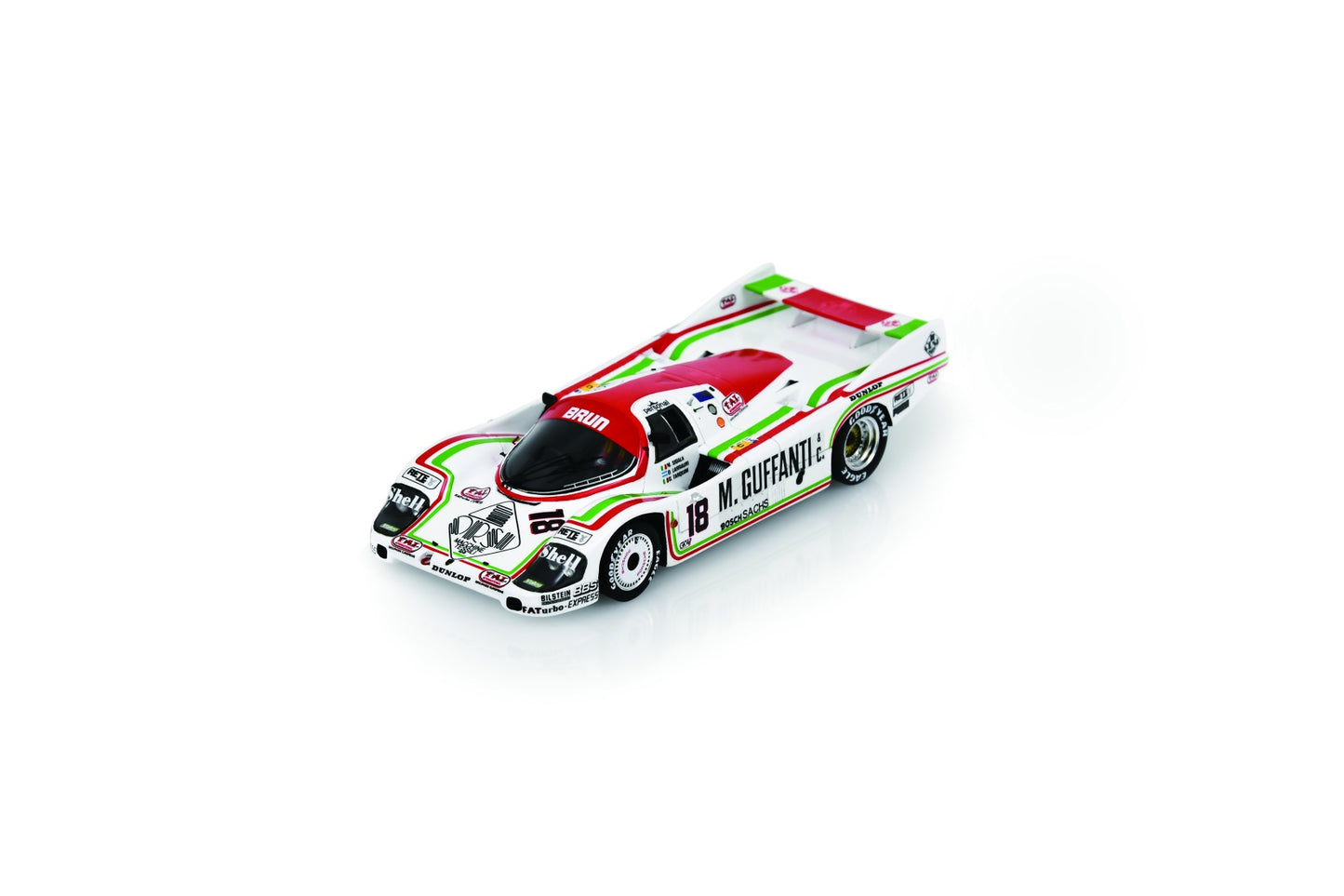 【2025年12月発売予定】 Spark S9867 1/43 Porsche 956 No.18 Le Mans 24H 1985 M. Sigala - O. Larrauri - G. Tarquini