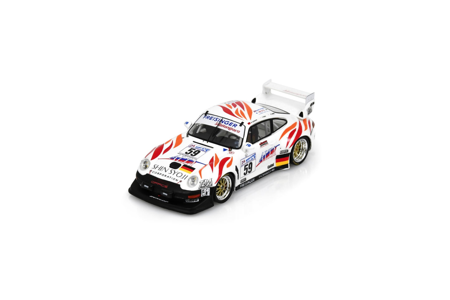 【2025年12月発売予定】 Spark S9935 1/43 Porsche 911 GT2 No.59 Le Mans 24H 2000 Y. Hane - W. Kaufmann - K. Iketani