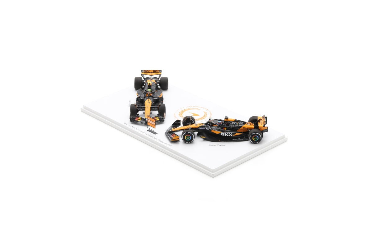 Spark S9571 1/43 McLaren MCL38 No.4 & No.81 Constructor Champion 2024 Lando Norris & Oscar Piastri 2 cars set