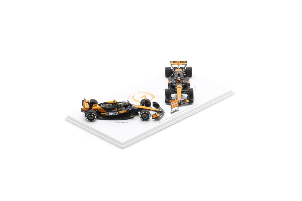 Spark S9571 1/43 McLaren MCL38 No.4 & No.81 Constructor Champion 2024 Lando Norris & Oscar Piastri 2 cars set