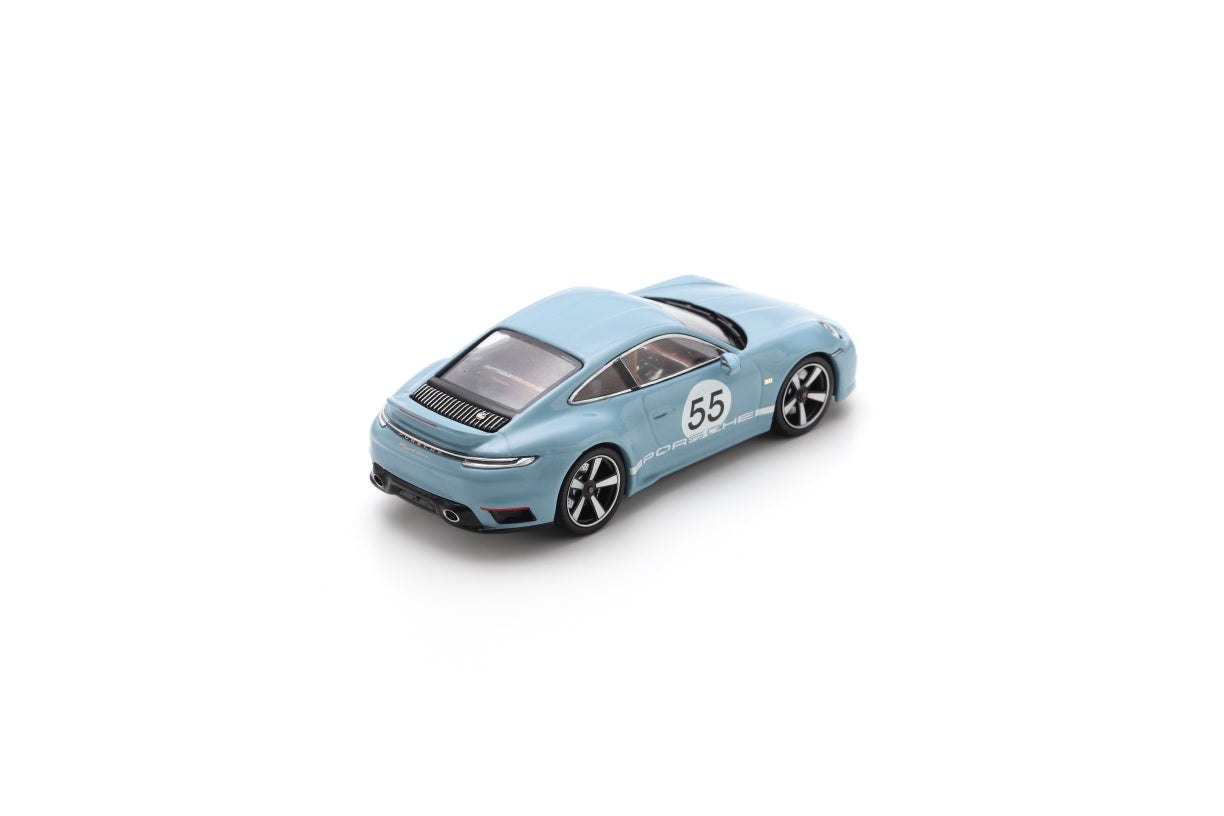 【2025年12月以降発売予定】 Schuco 43U00003 1/43 Porsche 911 Sport Classic (992) - Meissen blue with heritage package - 2022