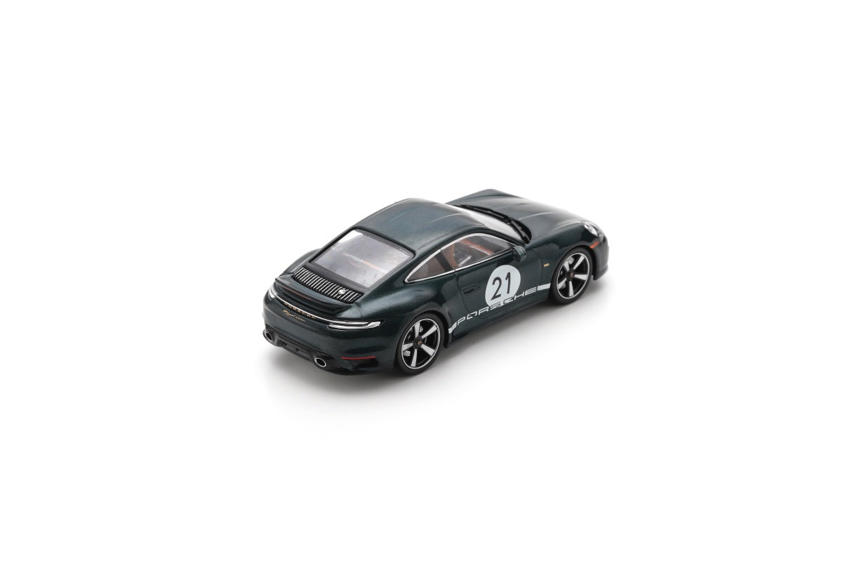 【2025年12月以降発売予定】 Schuco 43U00004 1/43 Porsche 911 Sport Classic (992) - Porsche Racing Green metallic with heritage package - 2022