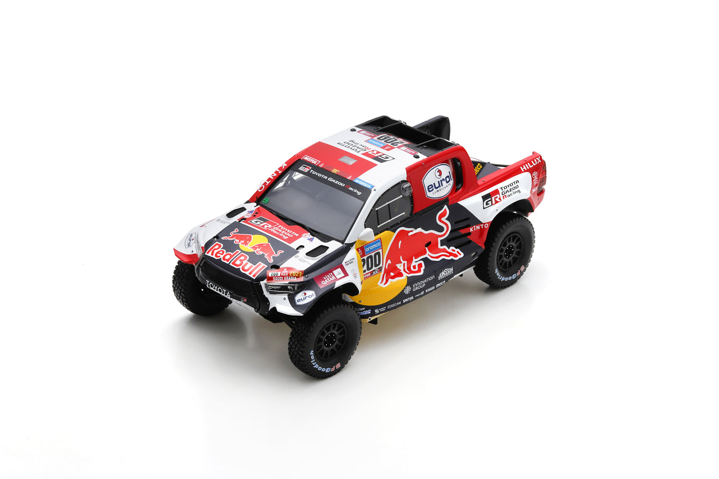 Spark 18S317 1/18 TOYOTA HILUX No.200 Winner Dakar 2023 N. Al-Attiyah – M. Baumel