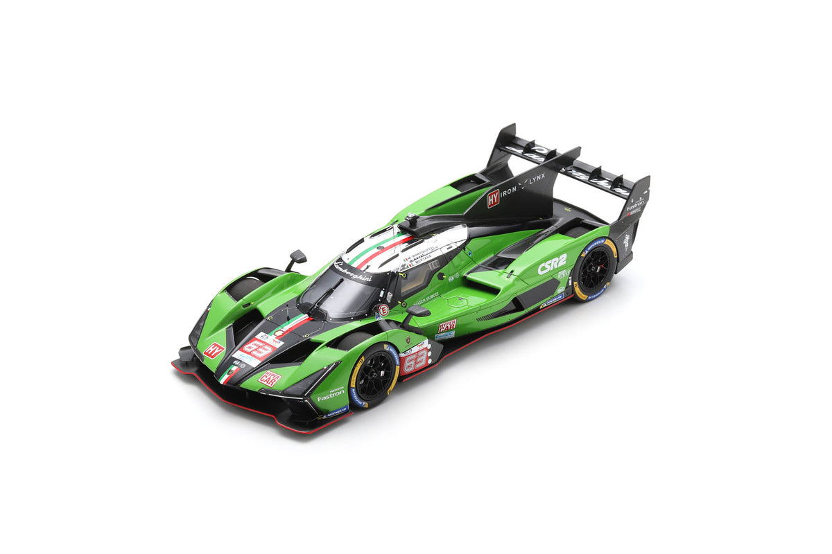 Spark 18S651 1/18 Lamborghini SC63 No.63 LAMBORGHINI IRON LYNX 10th Le Mans 24H 2024 M. Bortolotti - D. Kvyat - E. Mortara