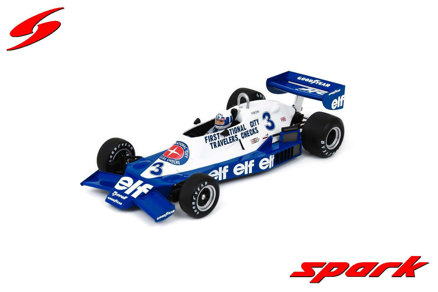 Spark 18S721 1/18 Tyrrell 008 No.3 5th Monaco GP 1978 Didier Pironi