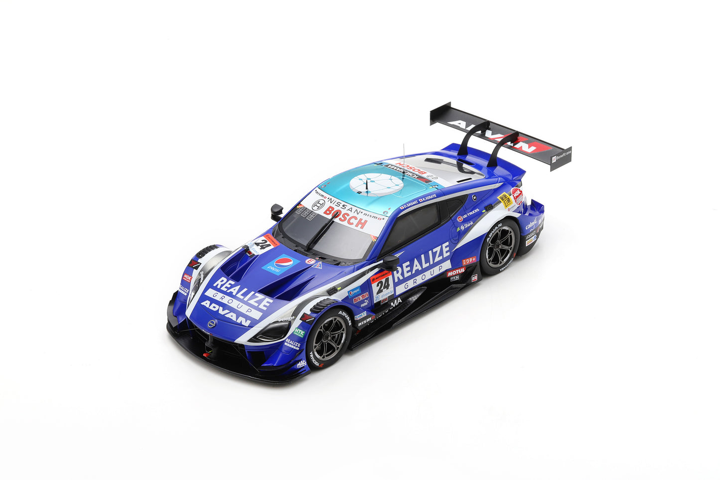 Spark 18SGT004 1/18 REALIZE Corporation ADVAN Z No.24 KONDO RACING GT500 SUPER GT 2023 Daiki Sasaki - Kohei Hirate