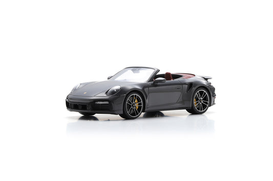 【2025年12月以降発売予定】 Schuco 18U00143 1/18 Porsche 992 Turbo S Cabriolet 2022 Agate Grey