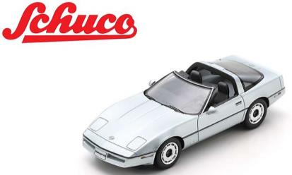 Schuco 450926400 1/43 Corvette C4 Silver Open