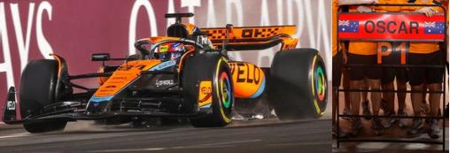 Spark S8927 1/43 McLaren MCL60 No.81 McLaren 1st Pole, 1st Sprint Race - Qatar GP 2023 Oscar Piastri