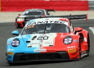 Spark SB708 1/43 Porsche 911 GT3 R (992) No.20 Huber Motorsport Pole Position/Winner Bronze Cup 24H Spa 2023 A. Au - T. Heinemann - J. Fittje - M. Cairoli