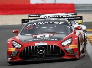 Spark SB723 1/43 Mercedes-AMG GT3 No.4 CrowdStrike Racing by Riley 24H Spa 2023 G. Kurtz - I. James - C. Braun - F. Fraga