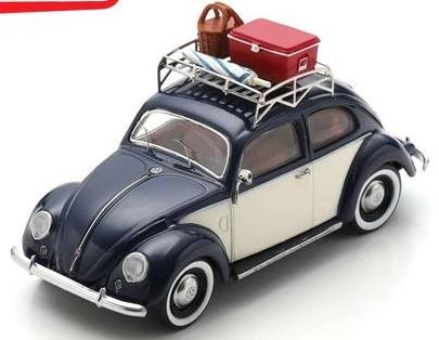 Schuco 450728800 1/43 VW Beetle "Summer Holidays" w. roof rack, camping gear