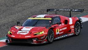 Looksmart LSRC184 1/43 UNI-ROBO BLUEGRASS FERRARI No.6 Team LeMans GT300 SUPER GT 2024 Y. Katayama - R. Merhi Muntan