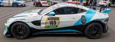 Spark SG957 1/43 Aston Martin Vantage AMR GT4 No.169 Dörr Motorsport 24H Nürburgring 2024 O. Sandberg - A. Wenisch - M. Funke - P. Dörr