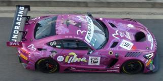 Spark SB811 1/43 Mercedes-AMG GT3 EVO No.16 Uno Racing Team with Landgraf 2nd PRO-AM class 24H Spa 2024 D. Pun – RIO – K. Tse – I. Dontje
