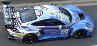 Spark SB833 1/43 Porsche 911 GT3 R (992) No.61 EBM 24H Spa 2024 A. D'Silva – K. Li – E. Bamber – B. Leitch