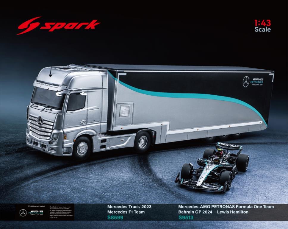 Spark S8599 1/43 Mercedes Truck - Mercedes F1 Team - 2023