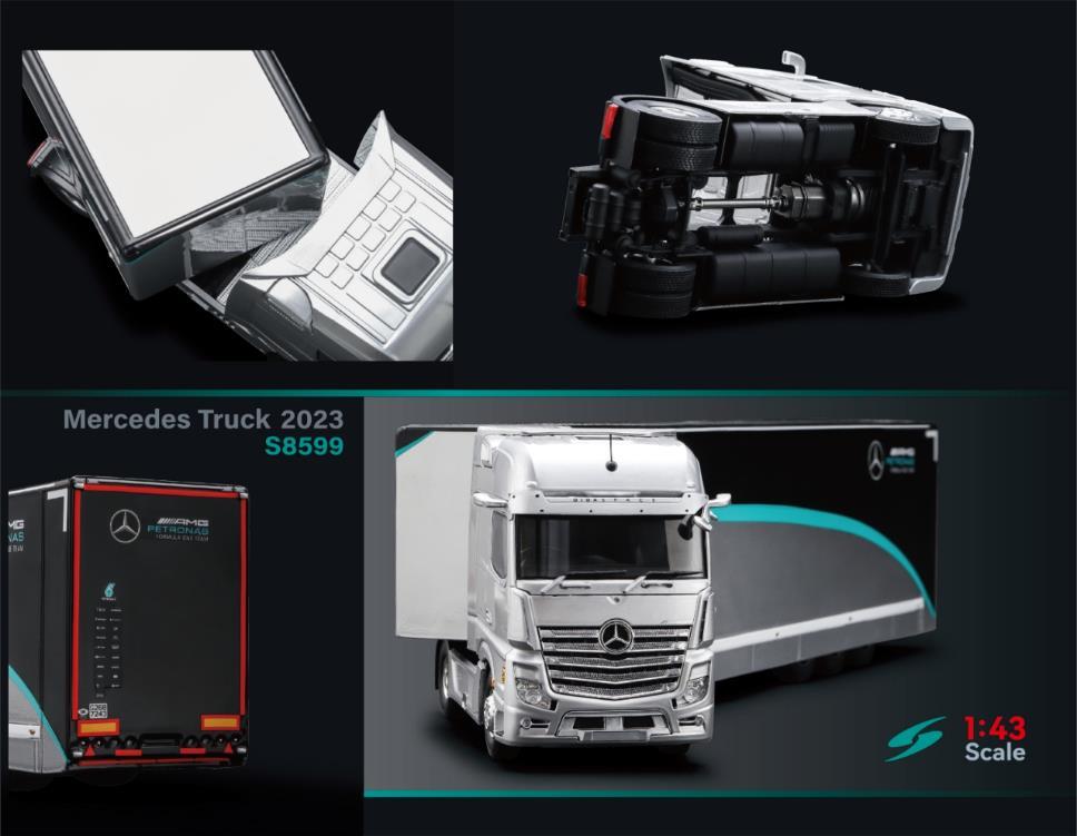 【2025年9月発売予定】 Spark S8599 1/43 Mercedes Truck - Mercedes F1 Team - 2023