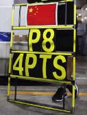 Spark S9544 1/43 Stake F1 Team Kick Sauber C44 No.24 8th Qatar GP 2024 Zhou Guanyu (First Score) with Pit Board