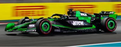 Spark S9549 1/43 Stake F1 Team Kick Sauber C44 No.77 Stake F1 Team Kick Sauber Abu Dhabi GP 2024 Valtteri Bottas "Last Race"