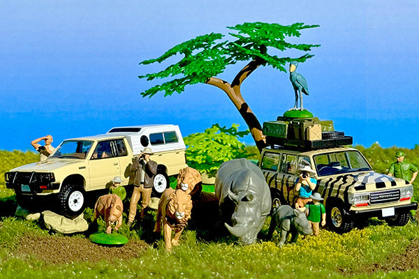 【2026年7月発売予定】 TLV 1/64 海洋堂×トミカリミテッド ヴィンテージ ジオコレ64 #カースナップ31a サファリ3 (トヨタ ランドクルーザー60付属)