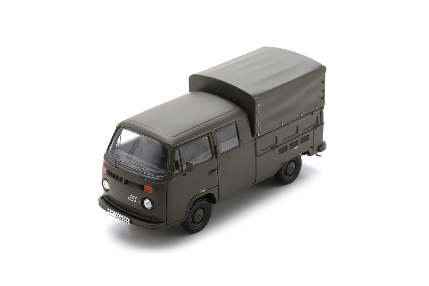 【2026年6月以降発売予定】 Schuco 35U00011 1/35 Volkswagen T2 Twin cabine “Bundeswehr”, olive