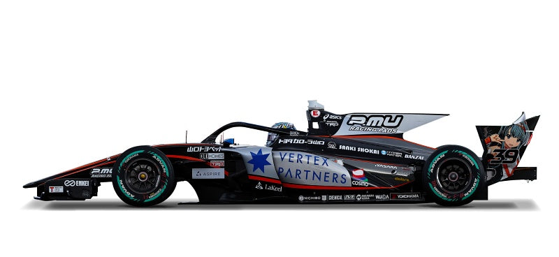 39 大湯 都史樹 Toshiki Oyu VERTEX PARTNERS CERUMO・INGING SUPER FORMULA 2024 SF23 Spark SFJ038 1/43