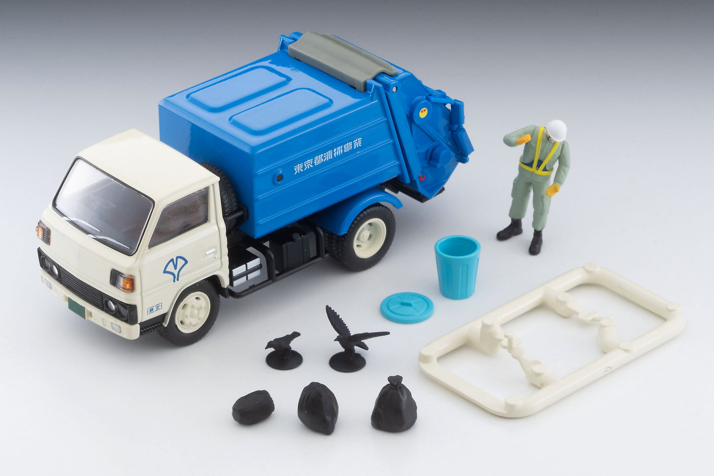 TLV 1/64 LV-N343a 三菱ふそう キャンター 清掃車 (白/青)