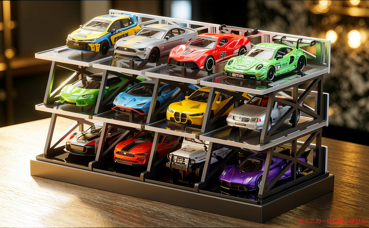 【2026年9月下旬以降発売予定】 SHOUCANGJIA SCJ-82073 1/64 Modular Parking Lot, 3-Storey Version (12-Car Capacity)