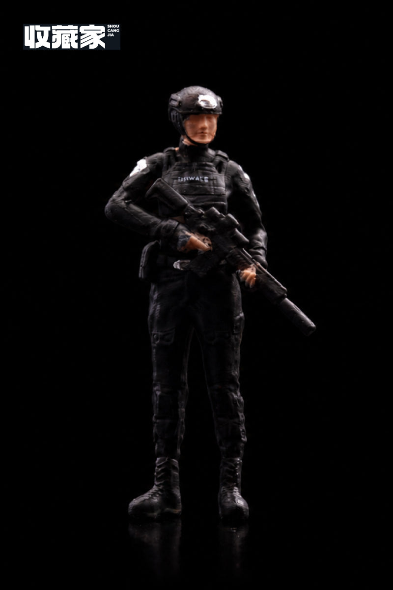 【2026年7月以降発売予定】 収蔵家 64437B 1/64 フィギュア特殊部隊 銃を持った女性警察官