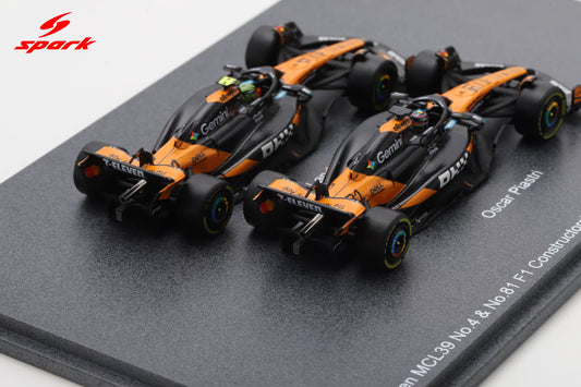 Spark 64S084 1/64 McLaren MCL39 No.4 & No.81 Formula 1 Constructors' Champion 2025 Lando Norris & Oscar Piastri