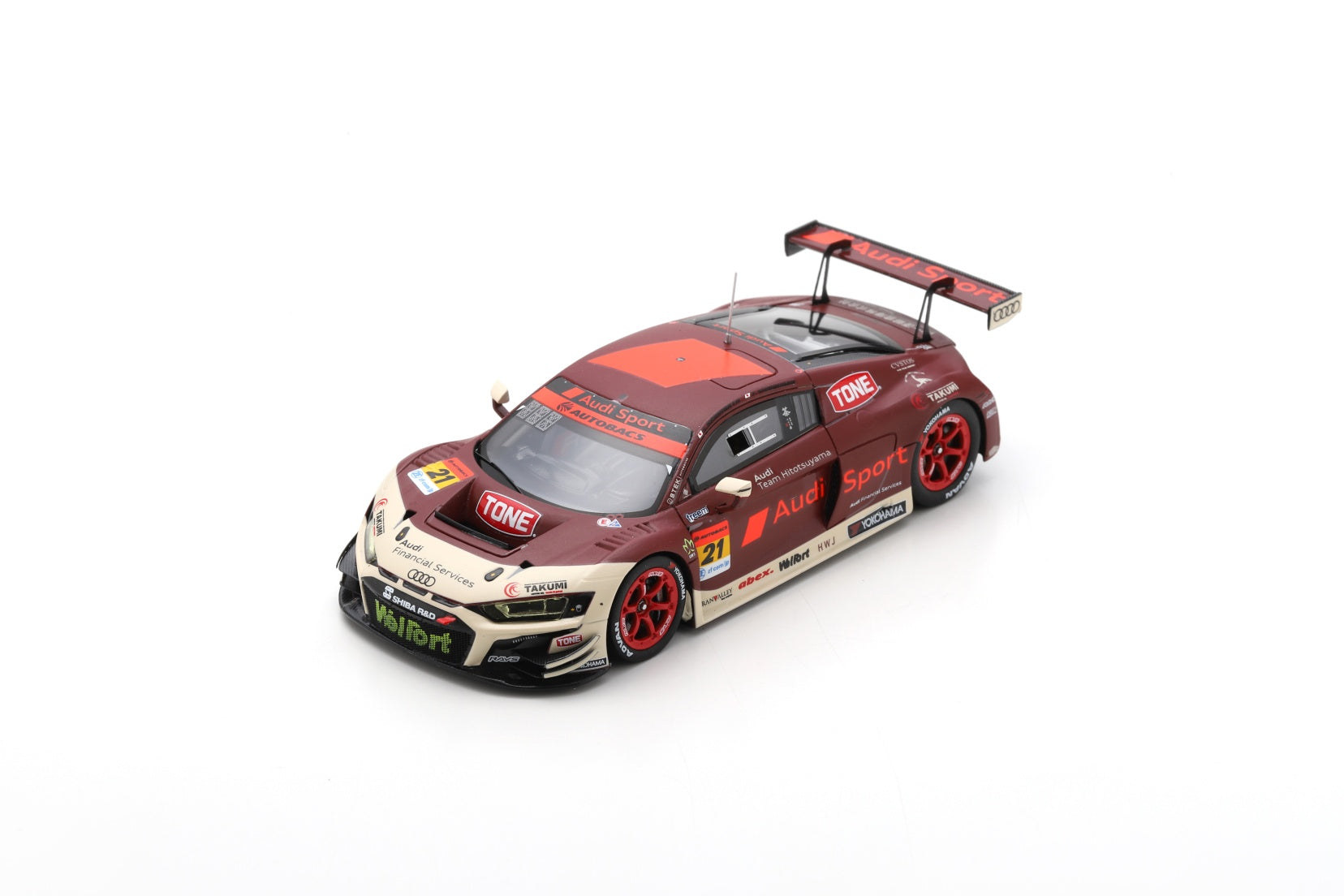 Spark SGT018 1/43 Audi R8 LMS No.21 Audi Team Hitotsuyama GT300