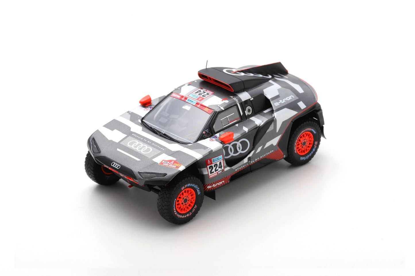 Spark 18S828 1/18 Audi RS Q e-tron No.224 Dakar 2022 M. Ekström - E. Bergkvist