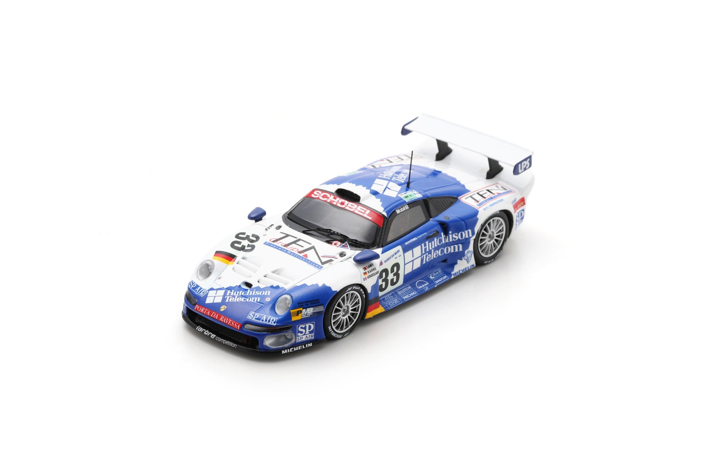 Spark S5609 1/43 Porsche 911 GT1 No.33 Schübel Engineering 5th Le Mans 24H 1997 P. Goueslard - P. Lamy - A. Hahne