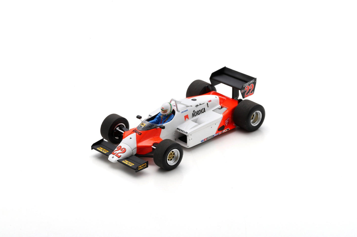 Spark S8806 1/43 Alfa Romeo 183T No.22 2nd South African GP 1983 Andrea de Cesaris
