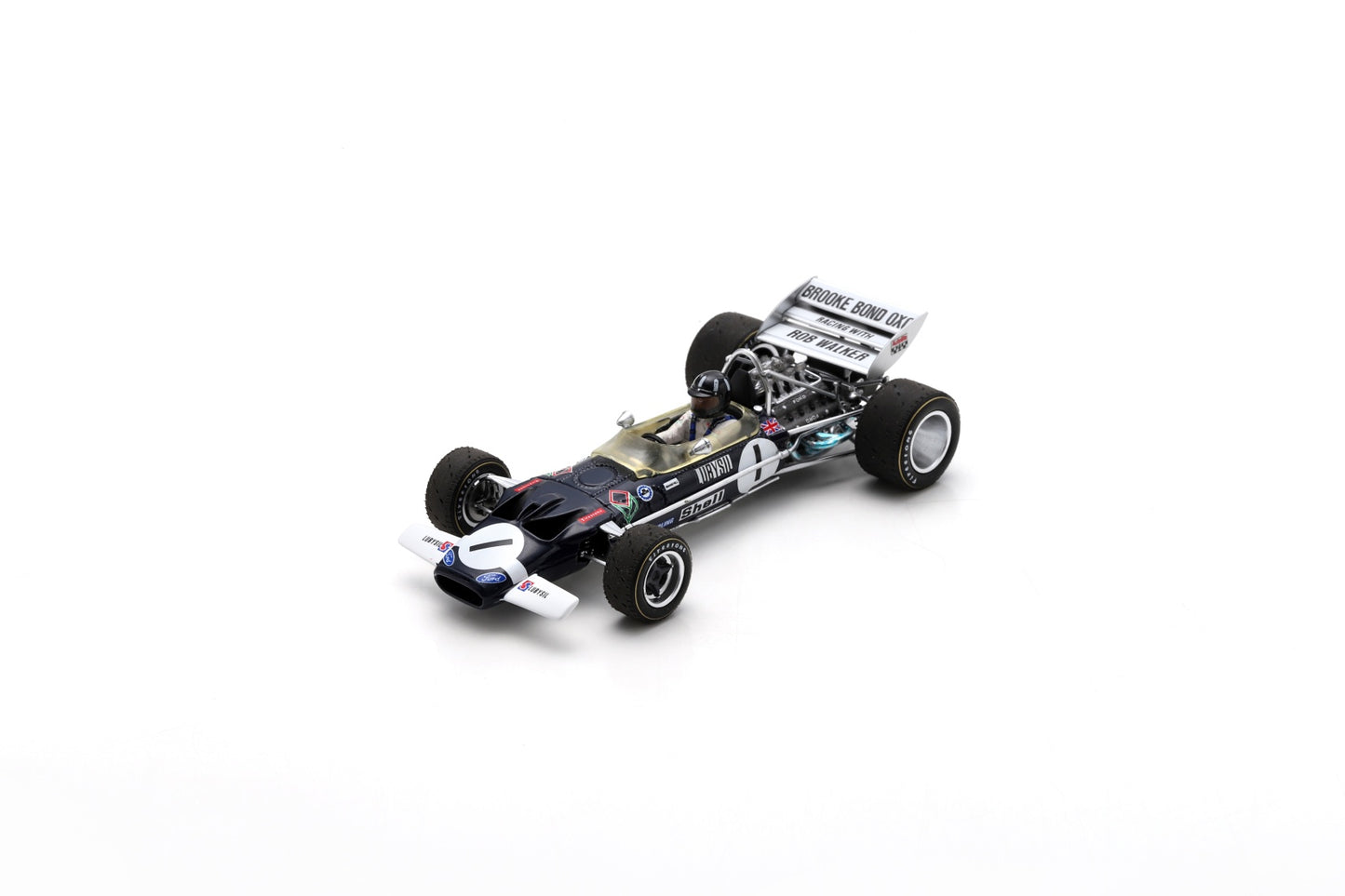 Spark S6386 1/43 Lotus 49C No.1 5th Monaco GP 1970 Graham Hill