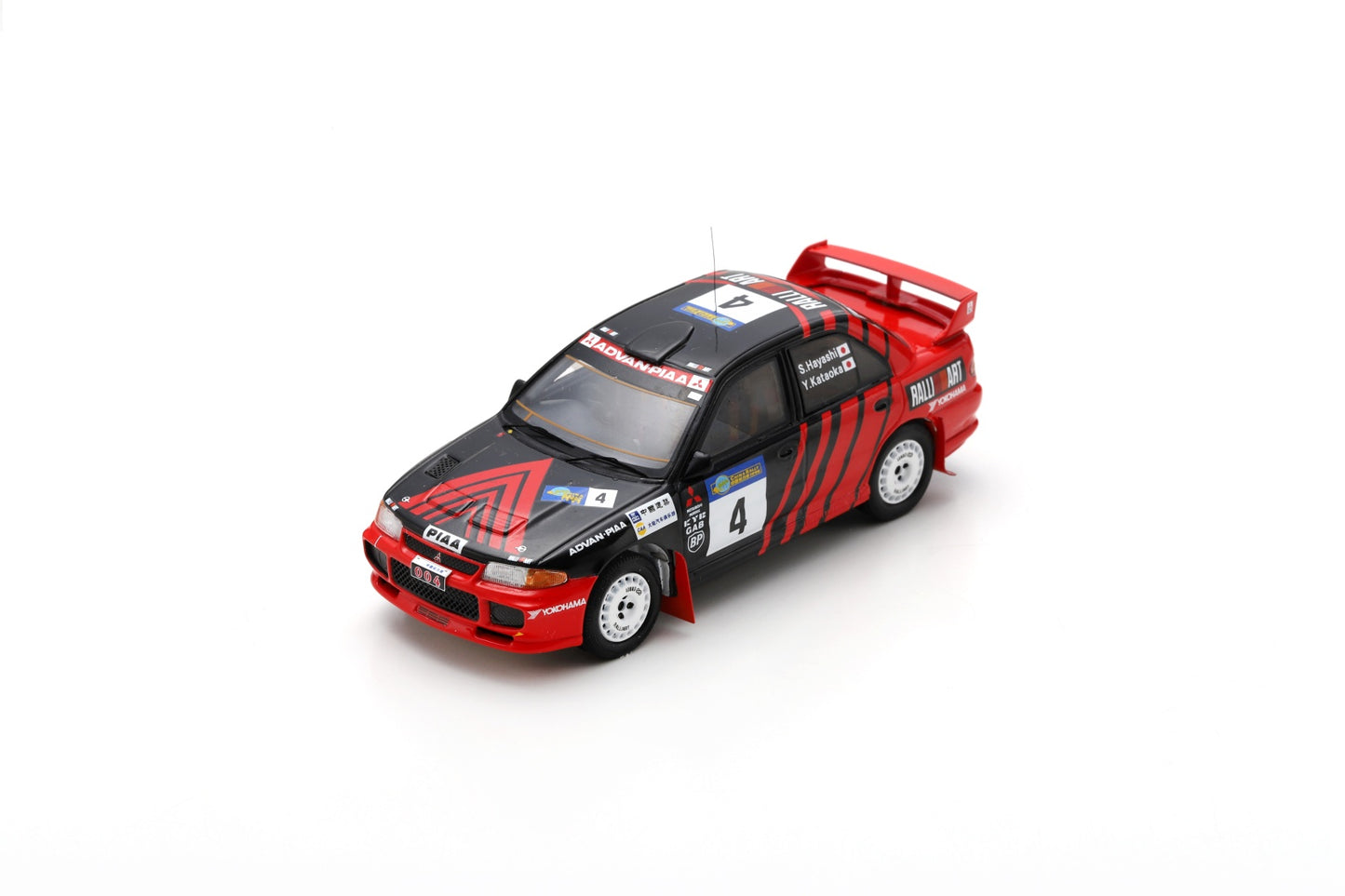 Spark S6519 1/43 Mitsubishi Lancer EVOLUTION Ⅲ No.4 4th Rally China 1997 Y. Kataoka - S. Hayashi