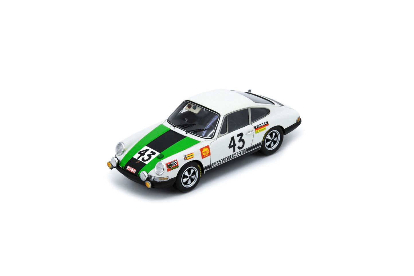 Spark S9738 1/43 Porsche 911T No.43 12th Le Mans 24H 1968 J-P. Gaban - R. Vanderschrick