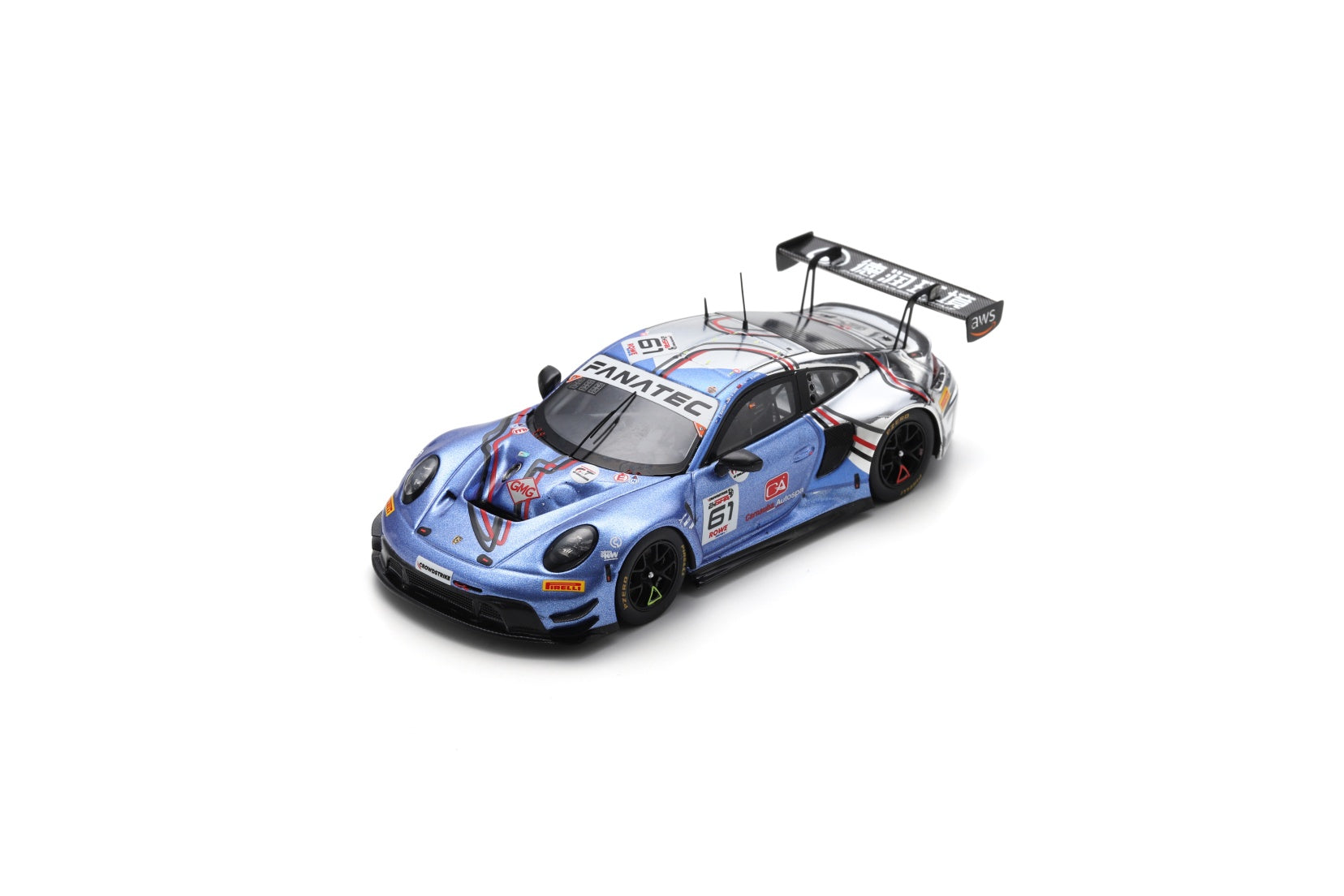 Spark SB833 1/43 Porsche 911 GT3 R (992) No.61 EBM 24H Spa 2024 A