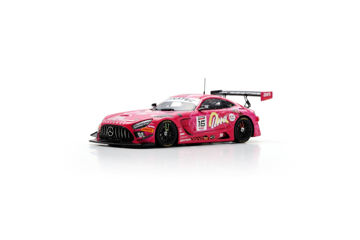 Spark SB811 1/43 Mercedes-AMG GT3 EVO No.16 Uno Racing Team with Landgraf 2nd PRO-AM class 24H Spa 2024 D. Pun – RIO – K. Tse – I. Dontje