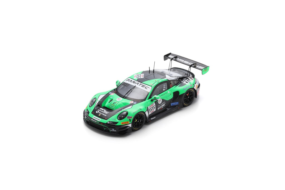Spark SB802 1/43 Porsche 911 GT3 R (992) No.55 Dinamic GT 2nd Silver class 24H Spa 2024 J. Rappange – A. Blom – M. Nakken – T. Nouet