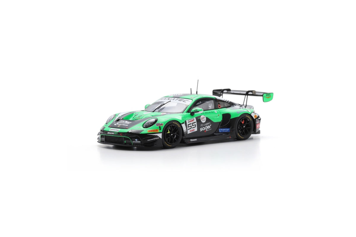Spark SB802 1/43 Porsche 911 GT3 R (992) No.55 Dinamic GT 2nd Silver class 24H Spa 2024 J. Rappange – A. Blom – M. Nakken – T. Nouet