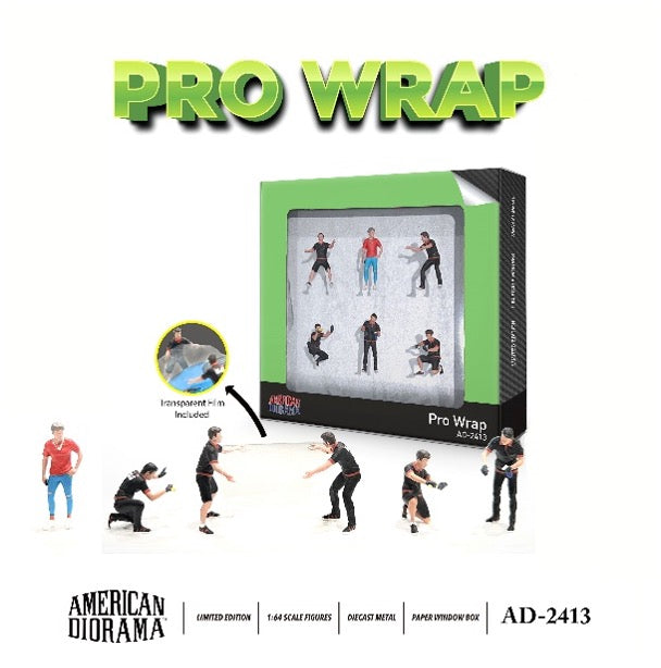 American Diorama AD-2413 1/64 フィギュア プロラップ 6個セット ※プロテクションフィルム付き